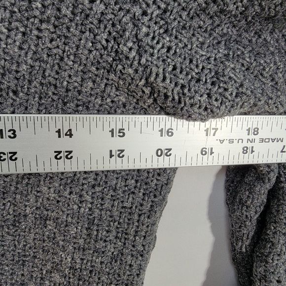 Theory Wool Two Tone Gray Black Long Sleeve Crew Neck Sweater Small P - Picture 10 of 10